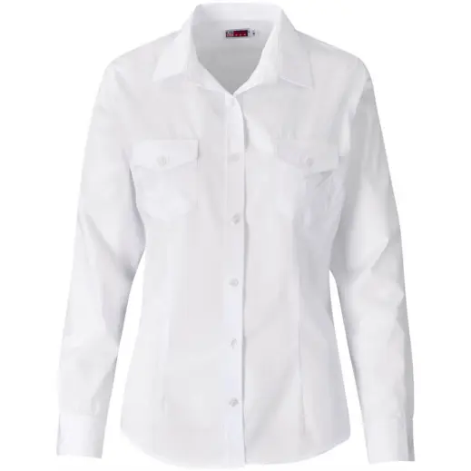 Ladies Long Sleeve Kensington Shirt White